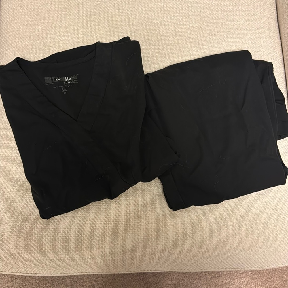Greys anatomy black scrub set - medium